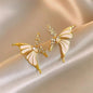 Hollow Mesh Butterfly Stud Earrings for Women Party