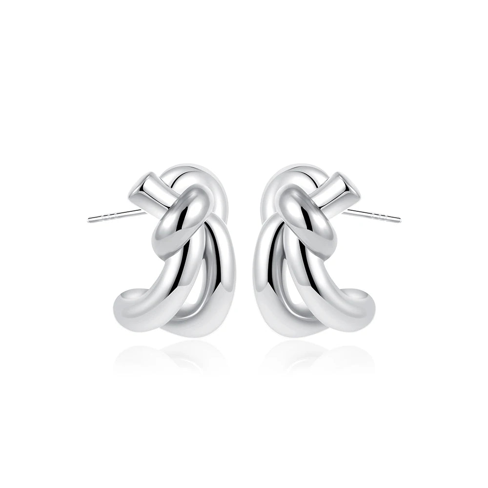 Unique Twist Design Small Stud Earrings for Women