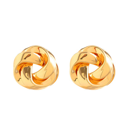 Large Metal Spiral Design Earrings for Women