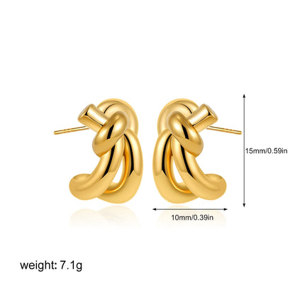 Unique Twist Design Small Stud Earrings for Women